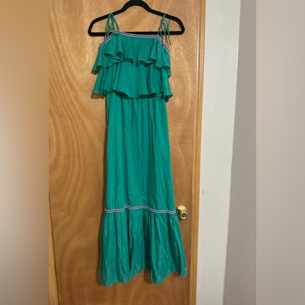 Brette Sandler Swimwear green silk cover up